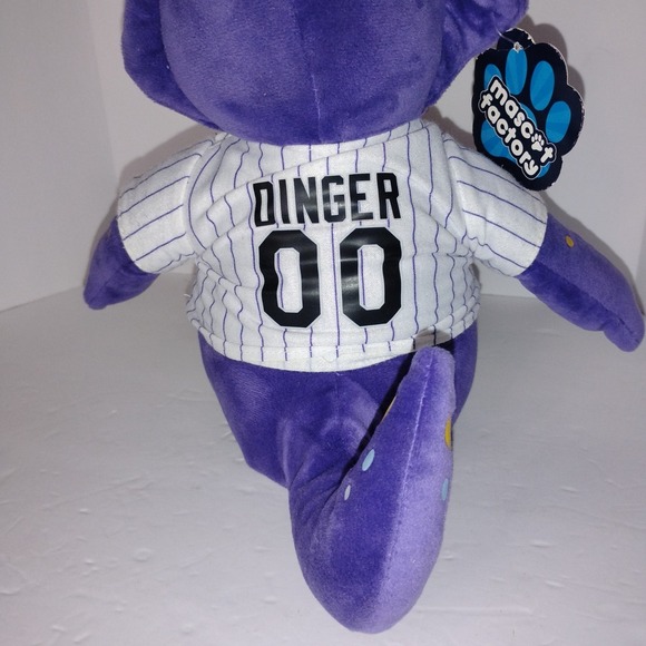 Genuine Merchandise MLB Colorado Rockies Mascot Dinger Baby Bro Plush 17" NEW - Picture 14 of 16